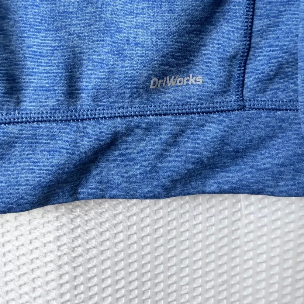 Athletic Works Full Zip Hoodie Boys Medium Blue Heathered DriWorks Fleece Jacket